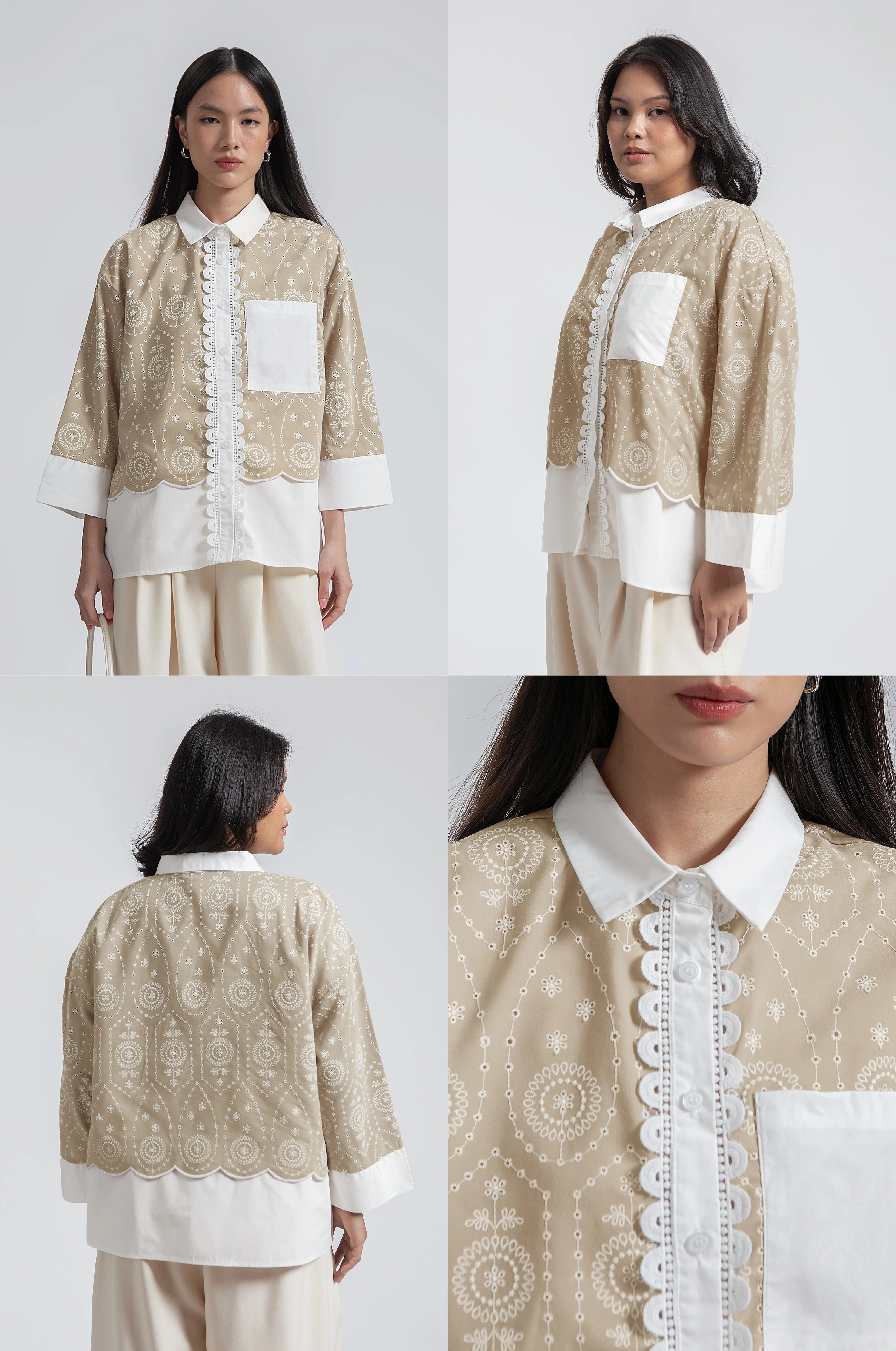 Beige Embroidered Kalea - Image 2
