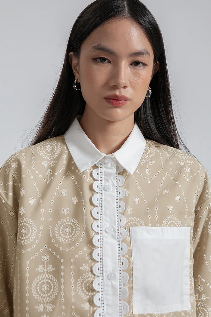 Beige Embroidered Kalea - Image 5