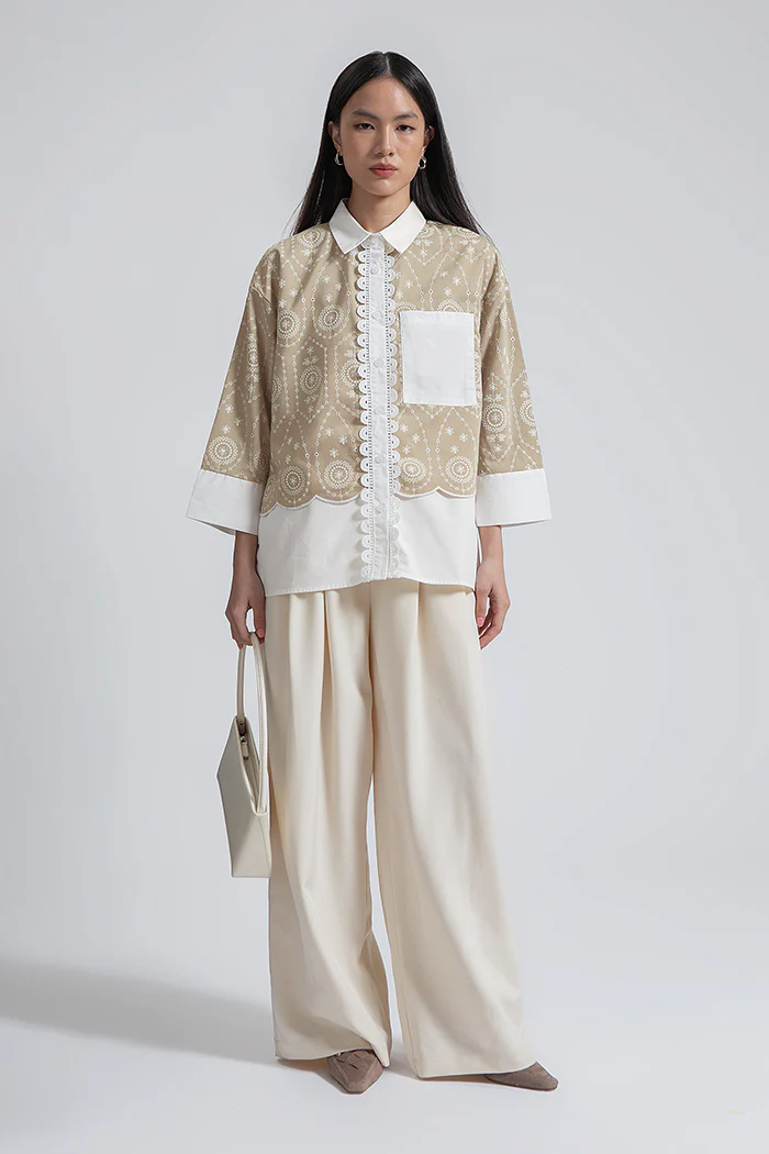 Beige Embroidered Kalea - Image 6