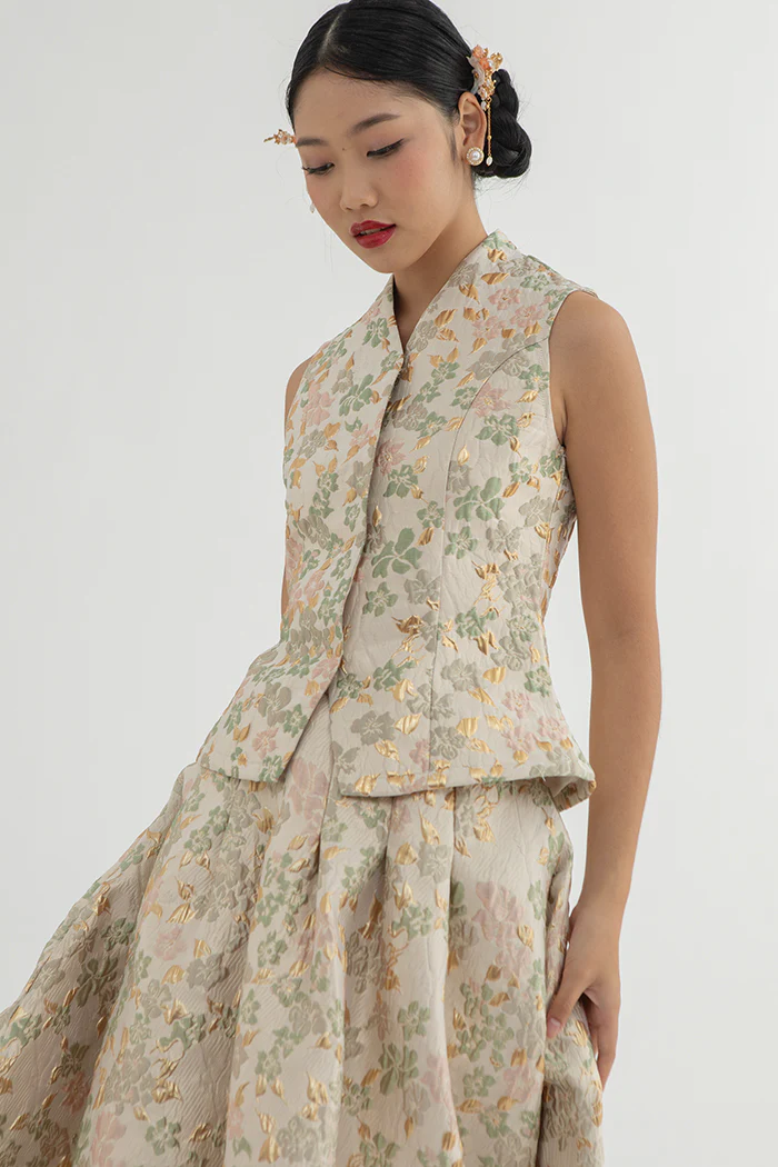 Beige Floral Lian