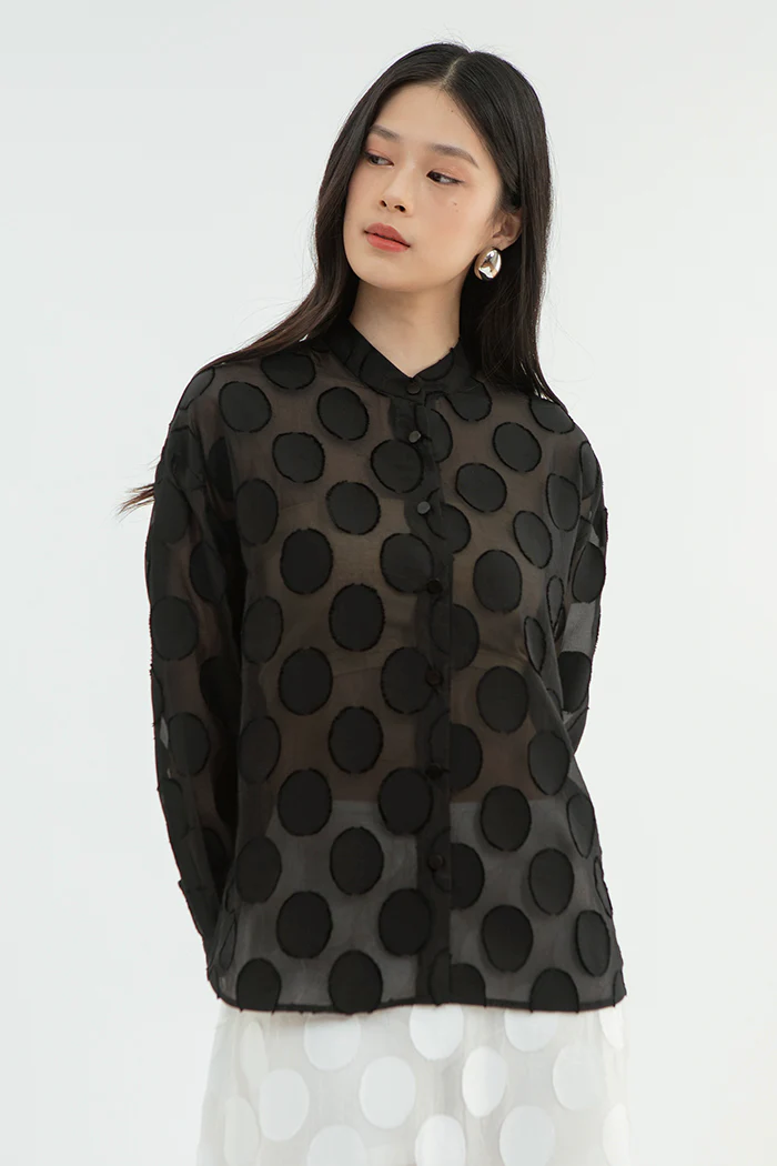 Black Polka Cherie - Image 6