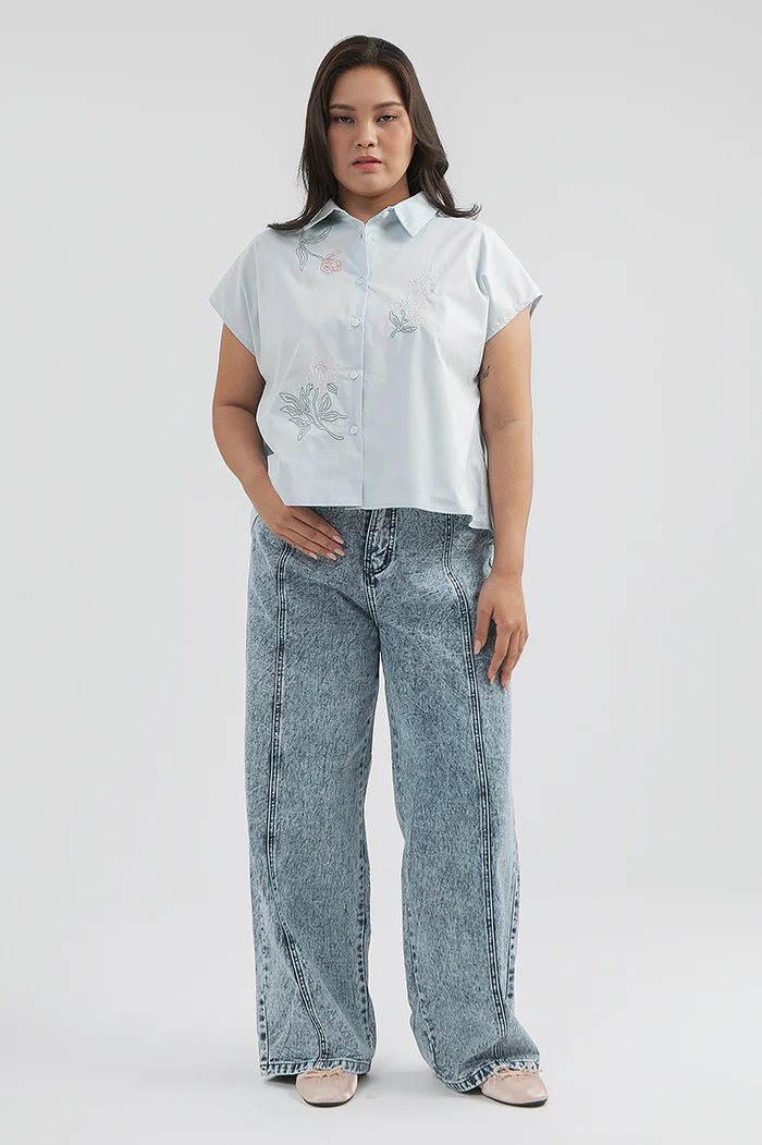 Blue Embroidered Burley - Image 6