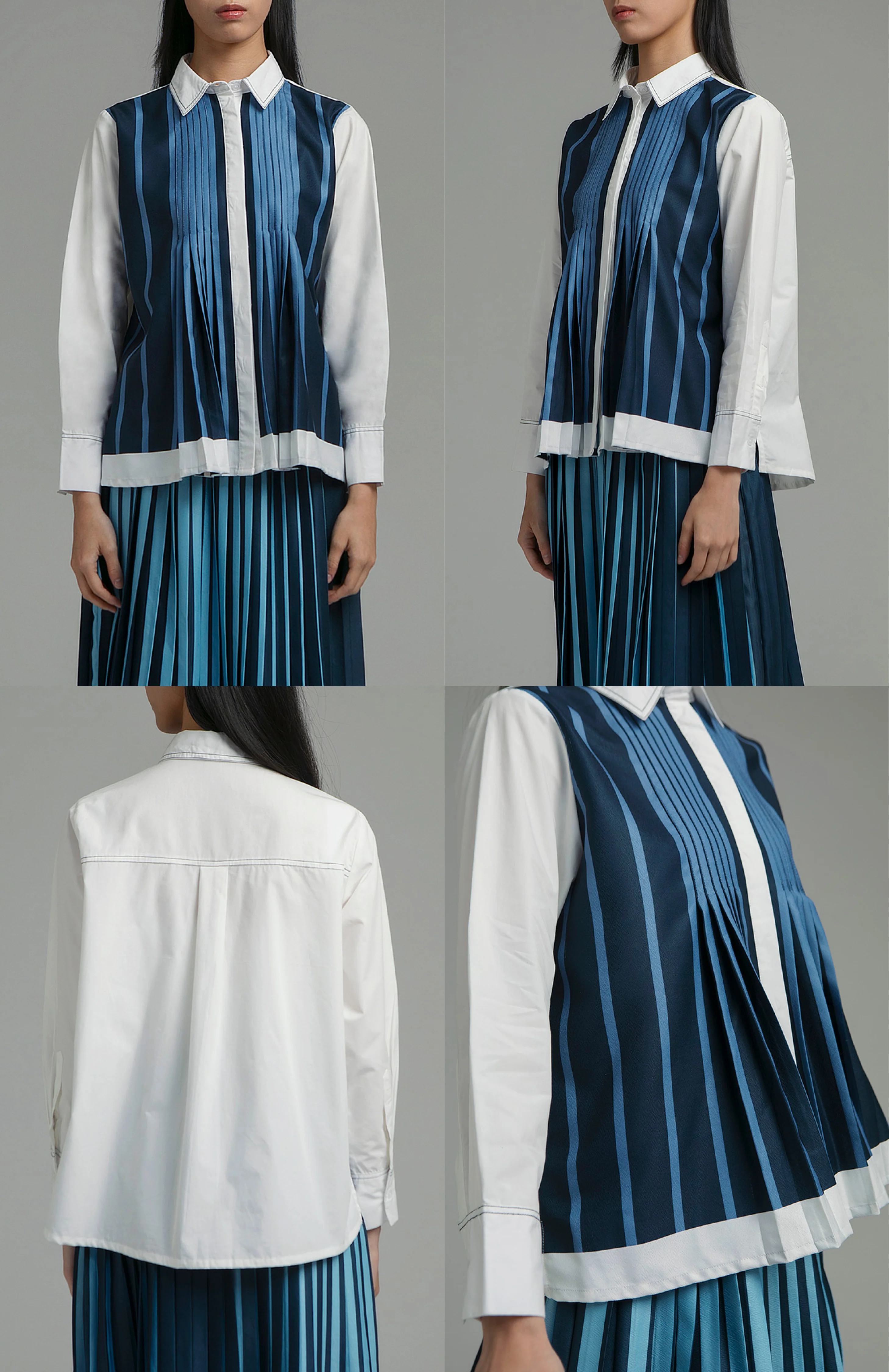 Blue Pinstripe Meikle - Image 2