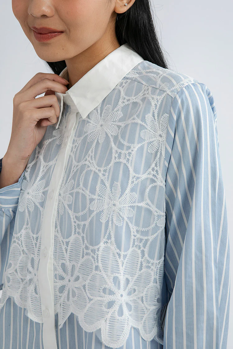 Blue Striped Novelle - Image 7