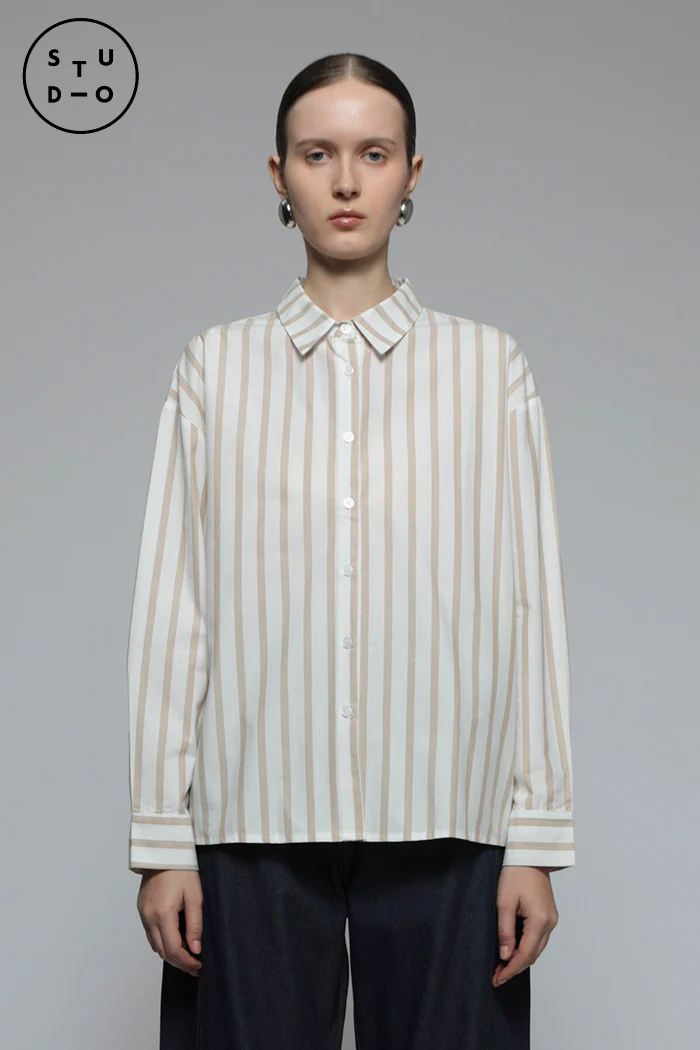 Brown Striped Monday Shirt
