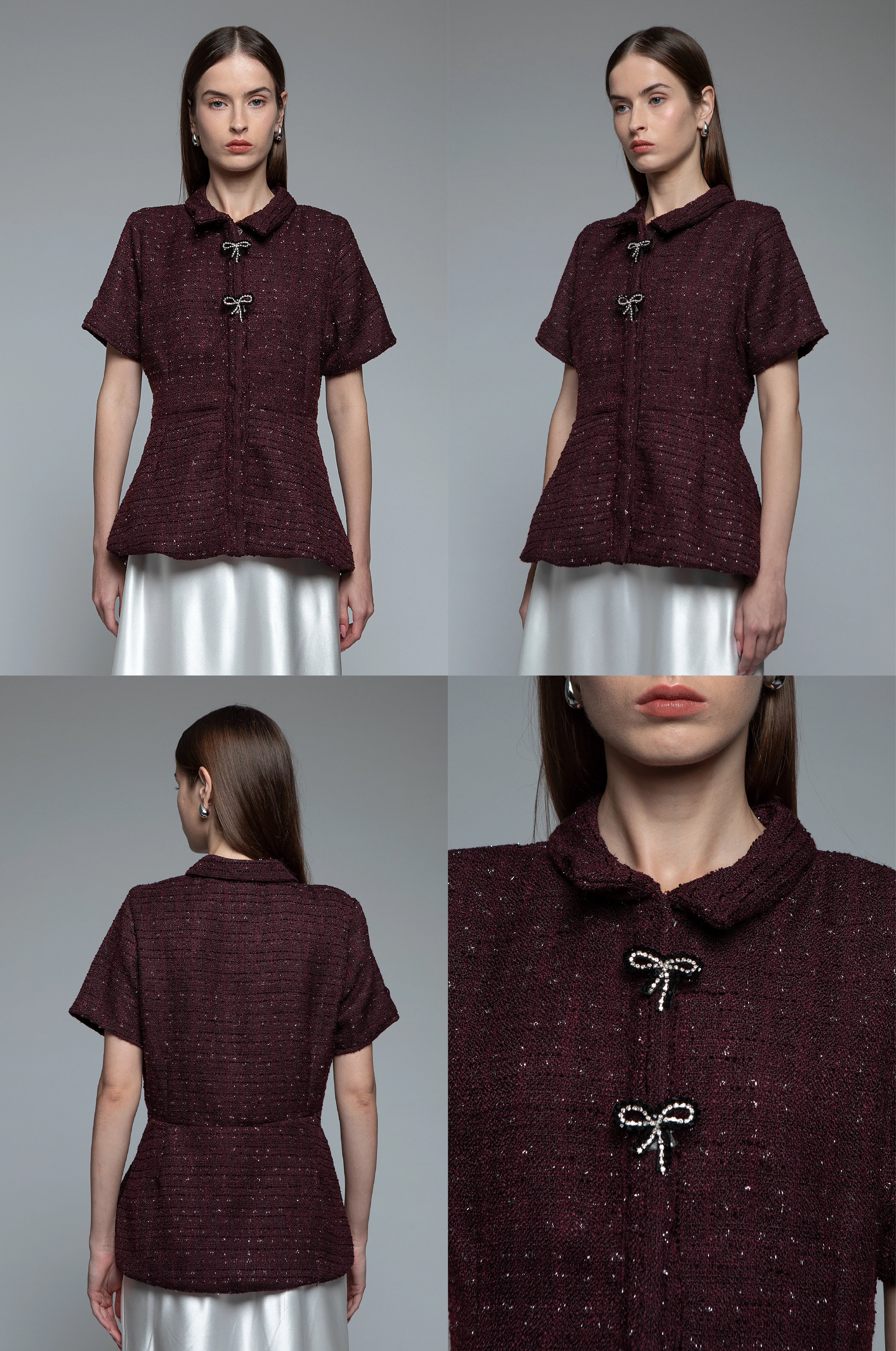 Burgundy Tweed Marena A - Image 2