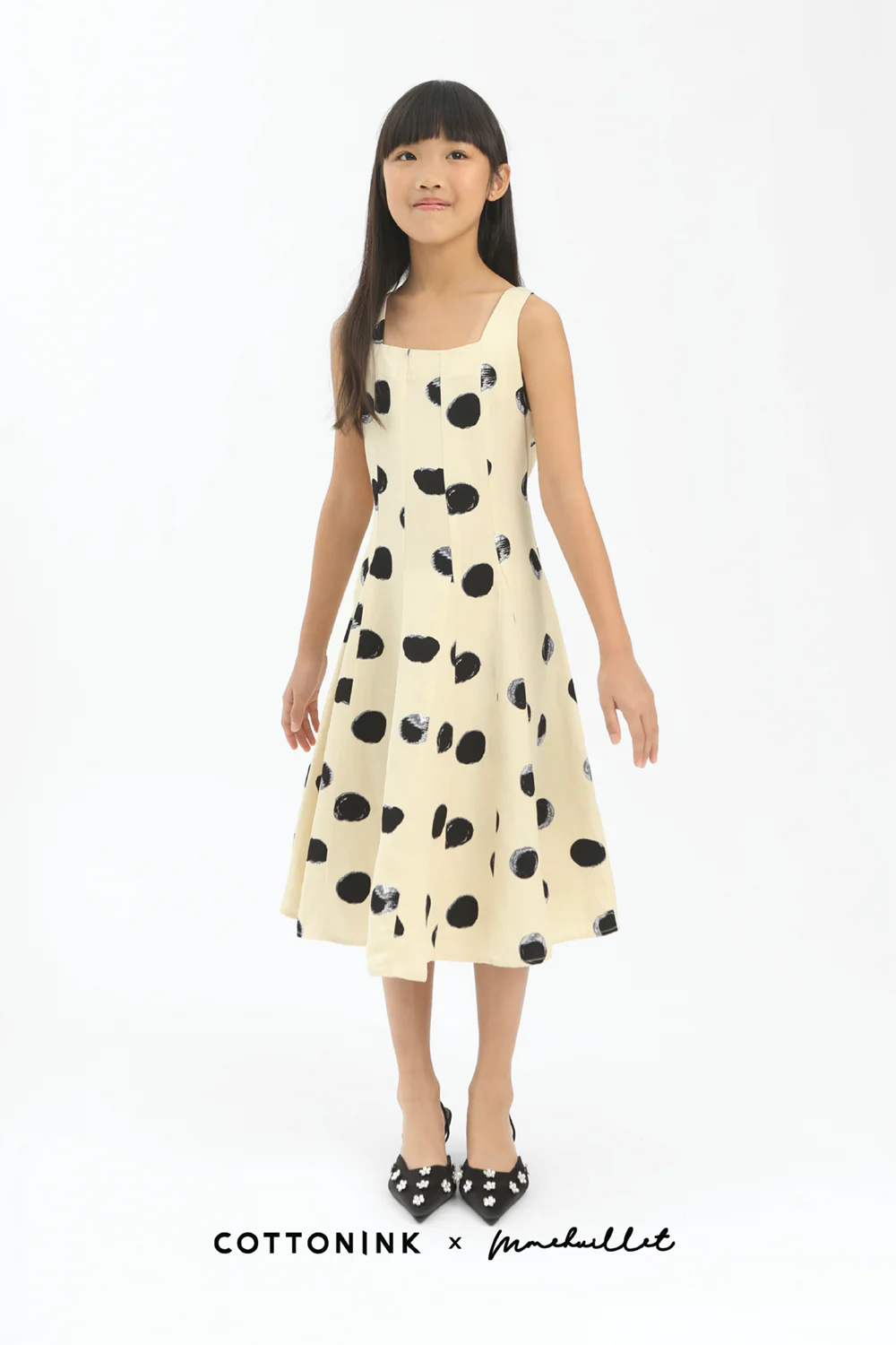 Cream Polka Mael