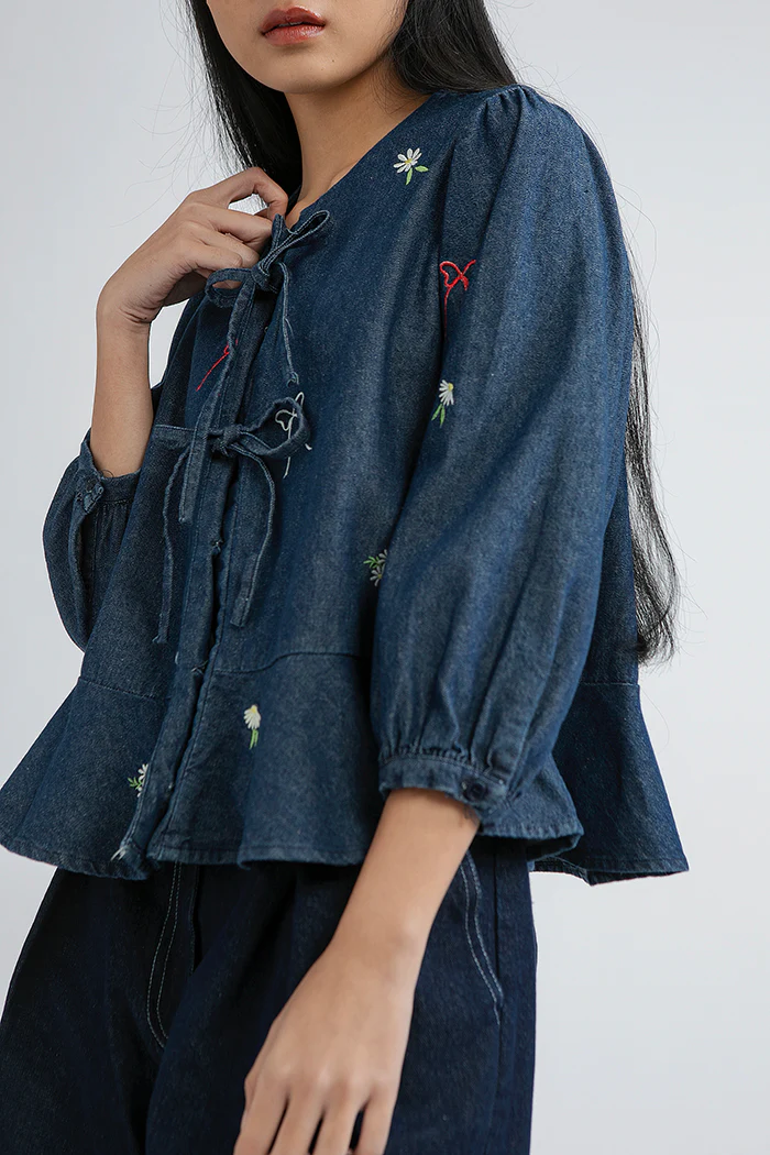 Dark Denim Floral Karila - Image 5