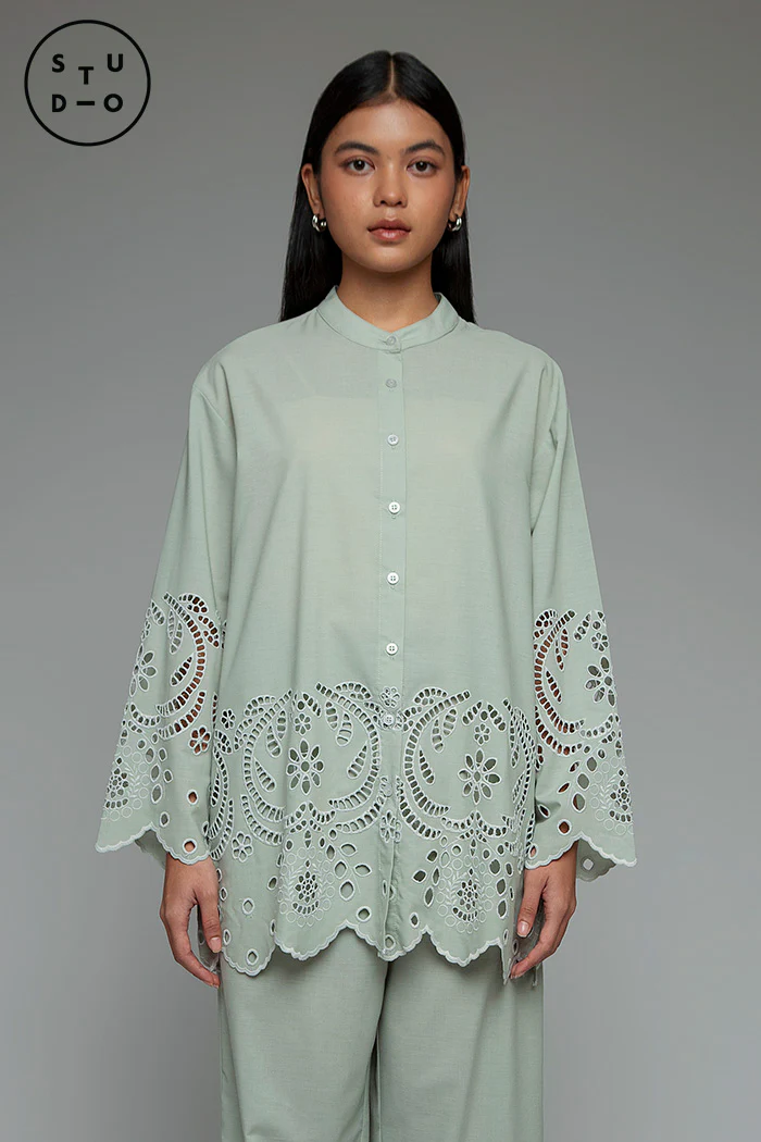 Green Embroidery Leifa