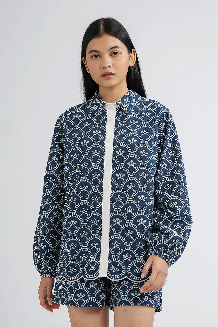 Indigo Scalloped Nardo B - Defect Sale