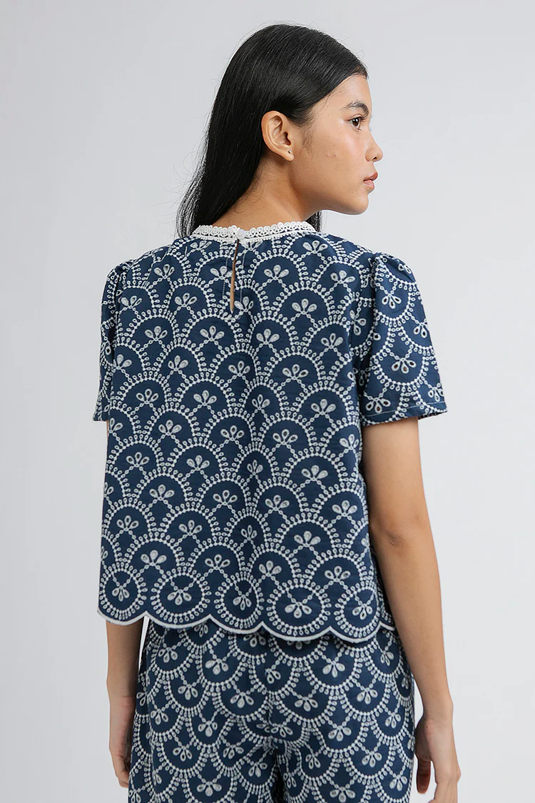Indigo Scalloped Trani A - Defect Sale - Image 3