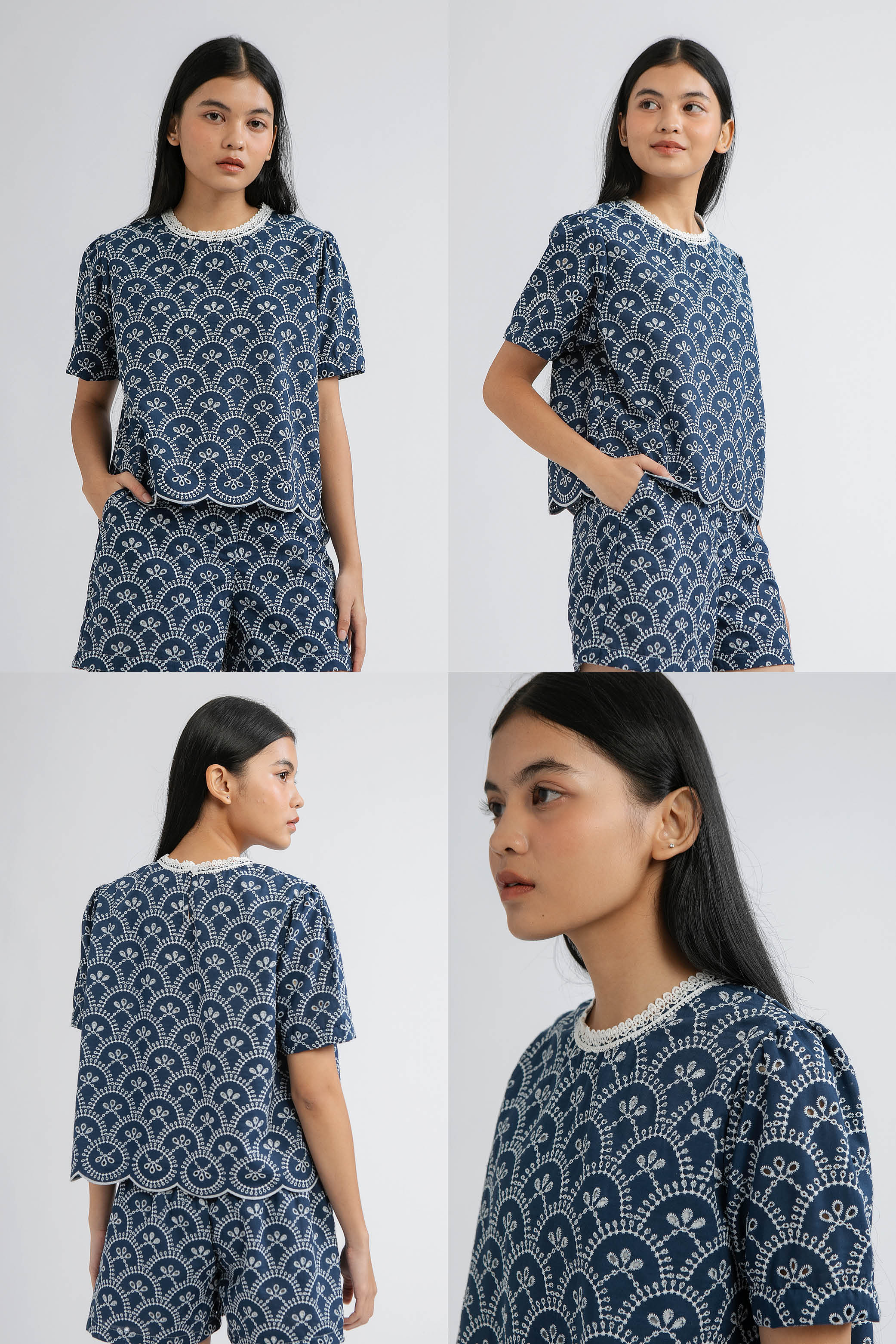 Indigo Scalloped Trani B - Defect Sale - Image 2