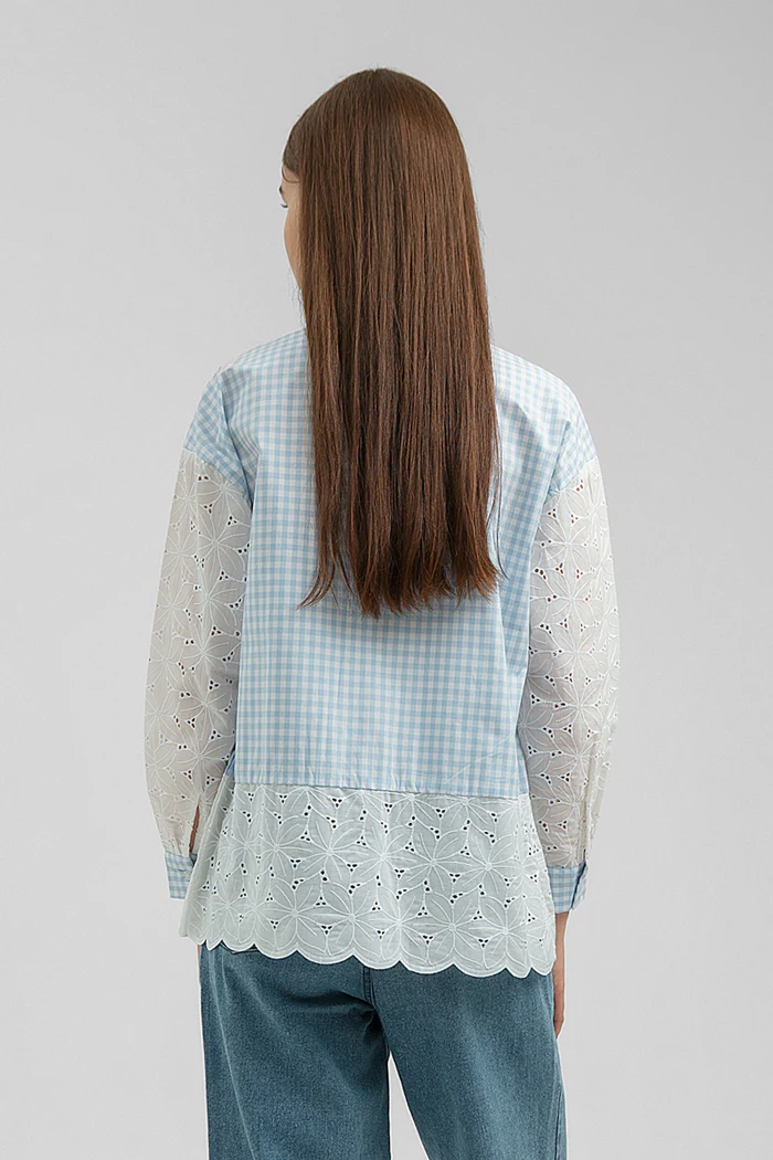 Light Blue Gingham Maelys - Image 4