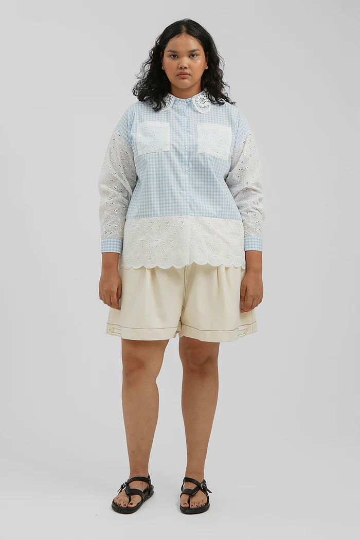 Light Blue Gingham Maelys - Image 8