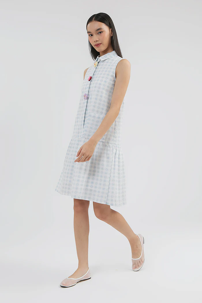 Light Blue Gingham Nies - Image 3