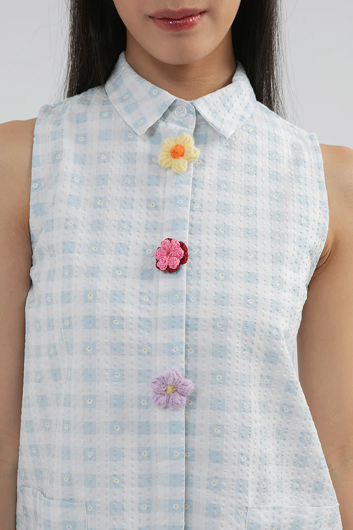 Light Blue Gingham Nies - Image 5