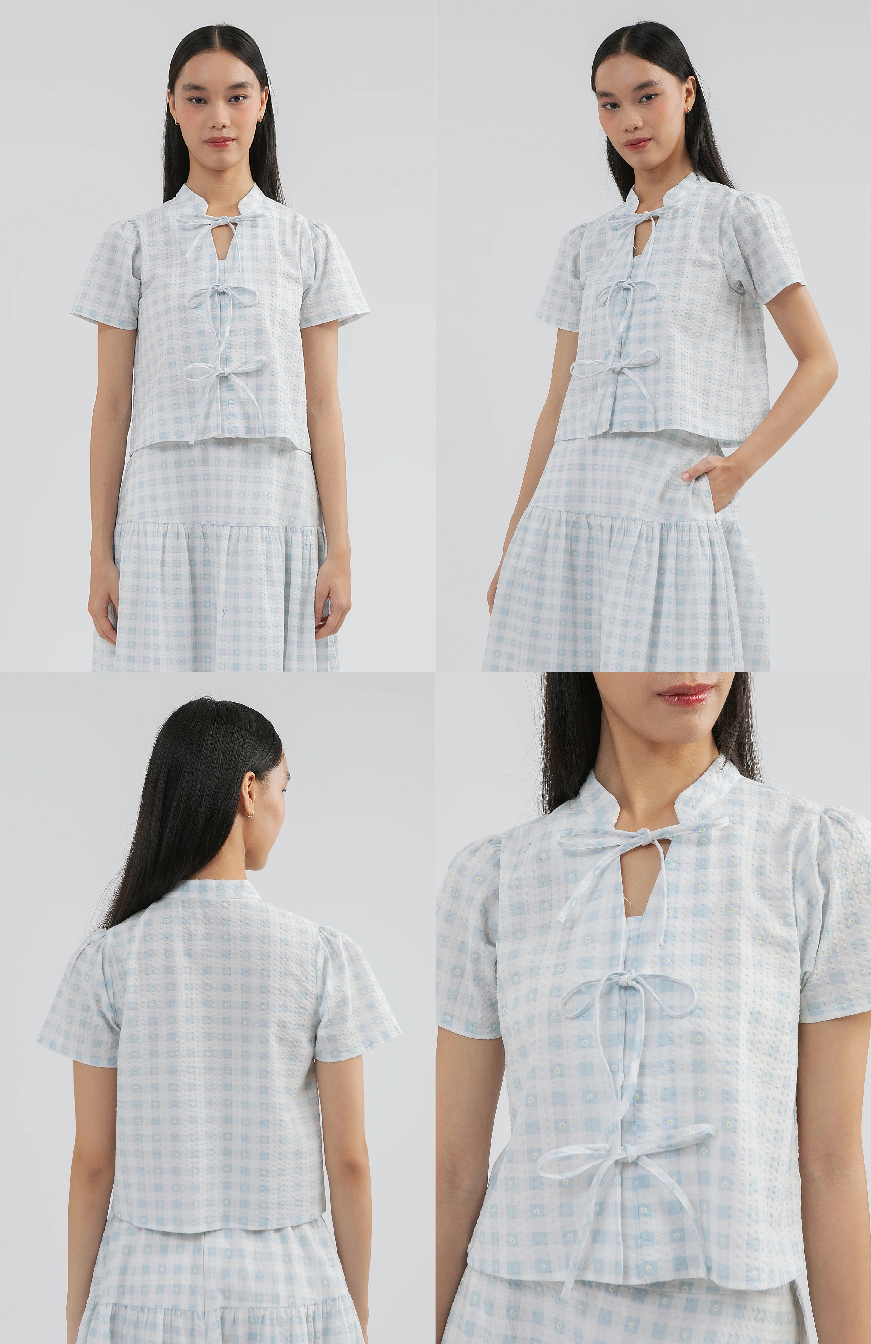 Light Blue Gingham Zweig - Image 2
