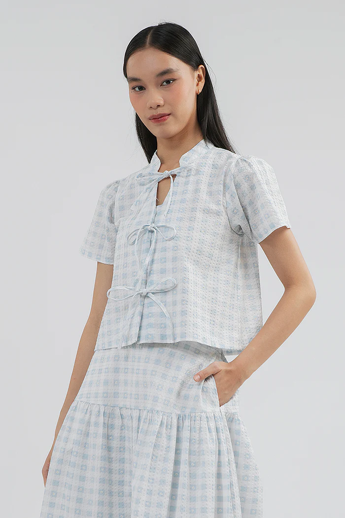 Light Blue Gingham Zweig - Image 3