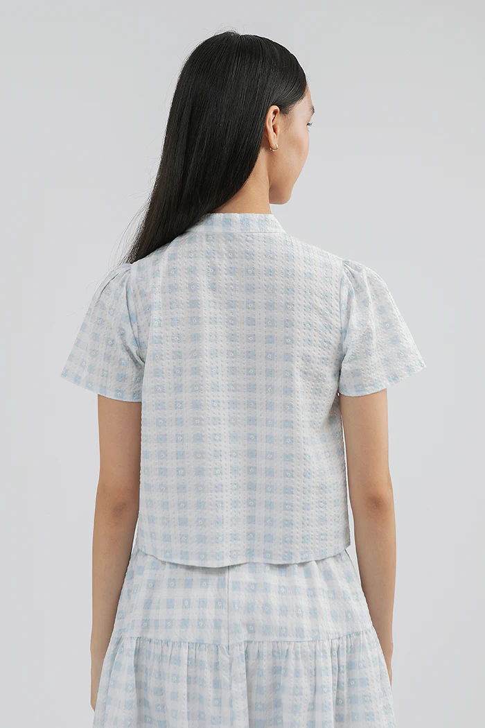 Light Blue Gingham Zweig - Image 4