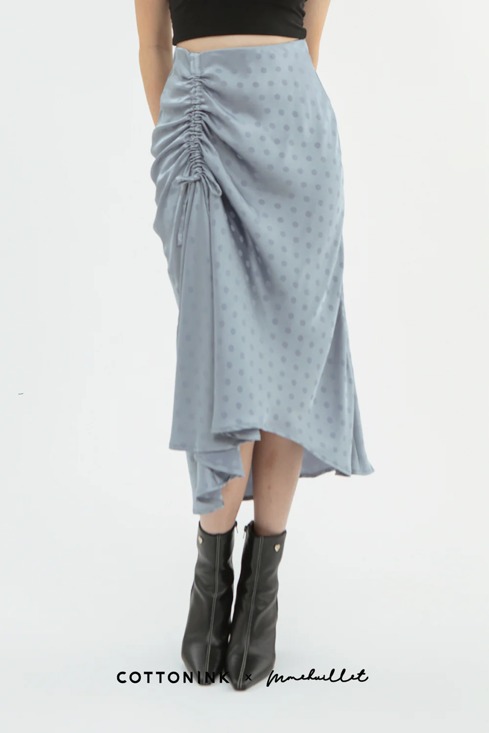 Light Blue Polka Garbo