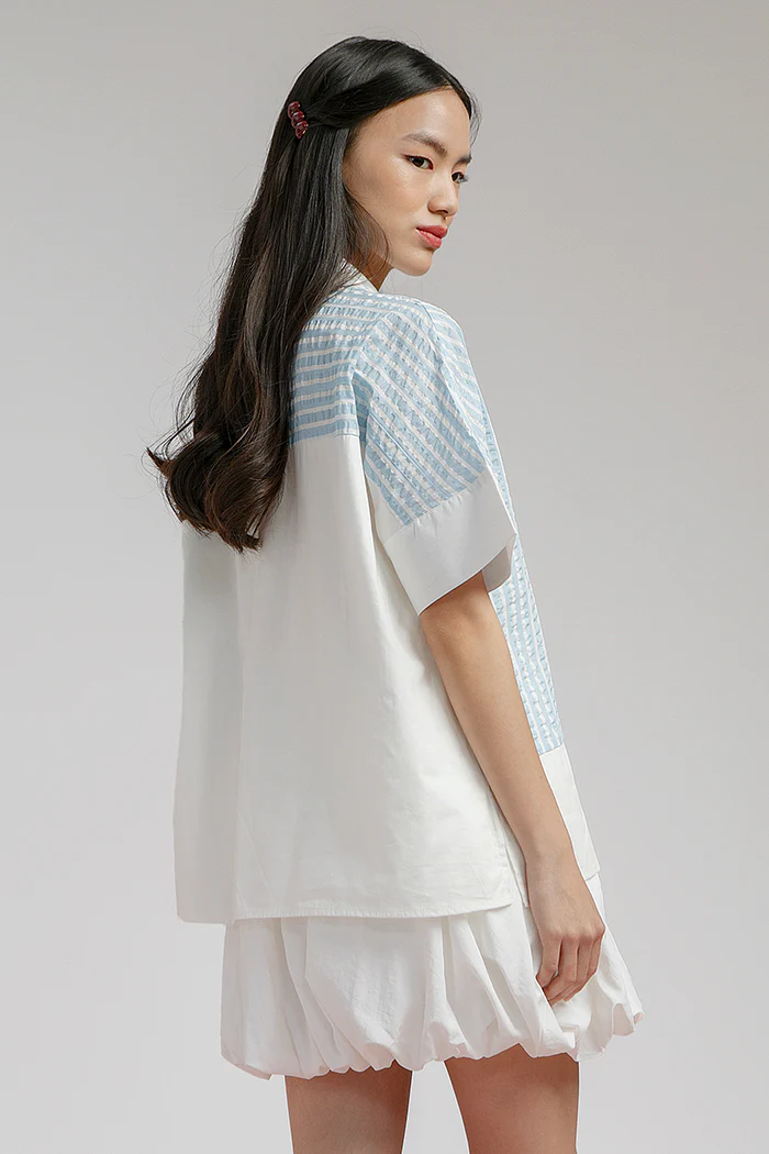 Light Blue Striped Bineta - Defect Sale - Image 4