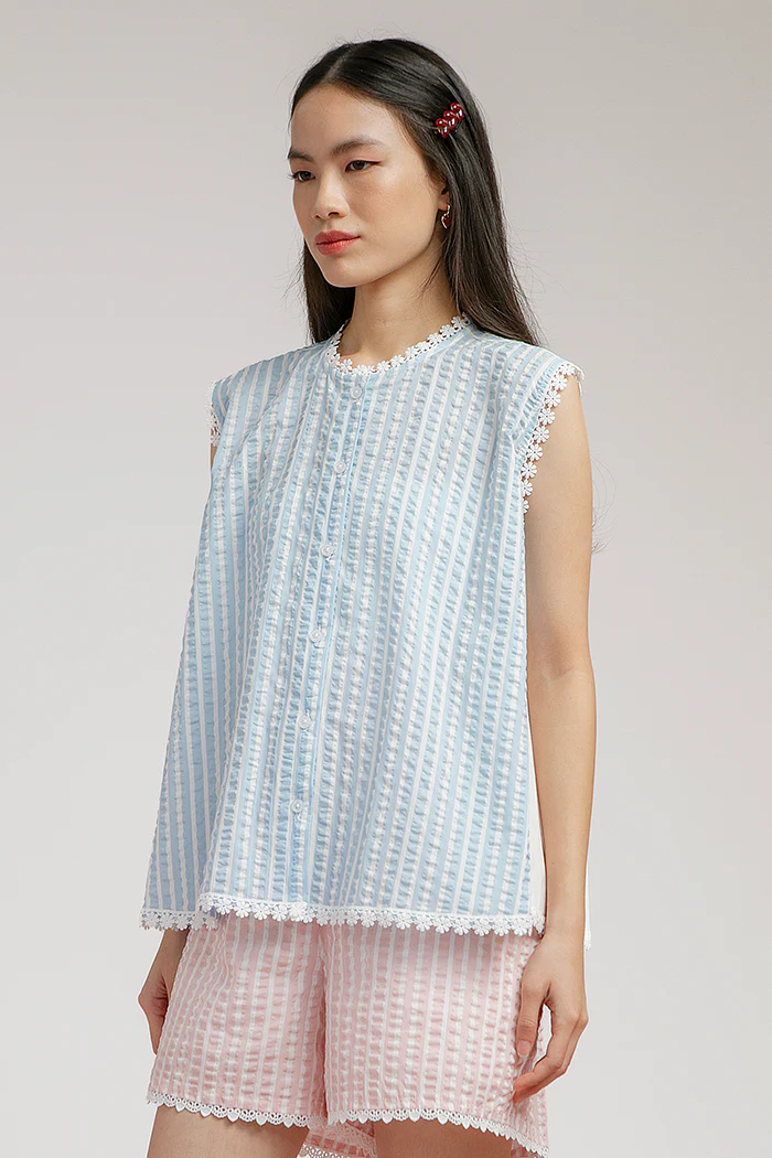 Light Blue Striped Burnett - Defect Sale - Image 3