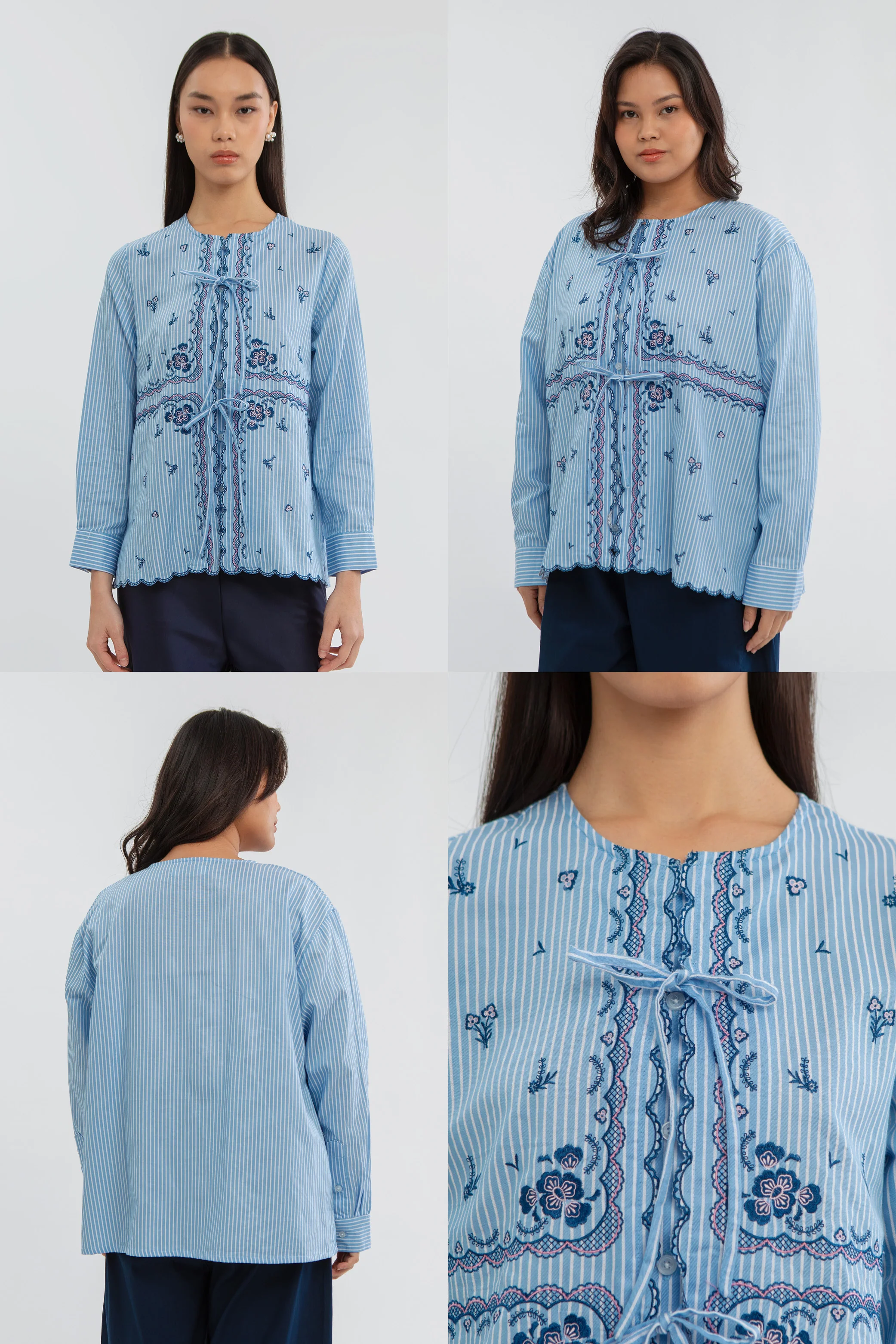 Light Blue Striped Diali - Image 2