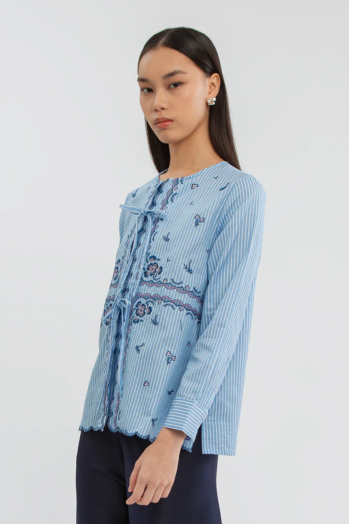 Light Blue Striped Diali - Image 4
