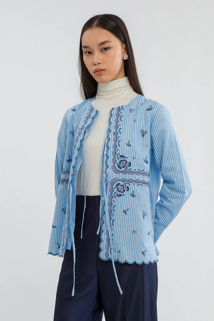 Light Blue Striped Diali - Image 9