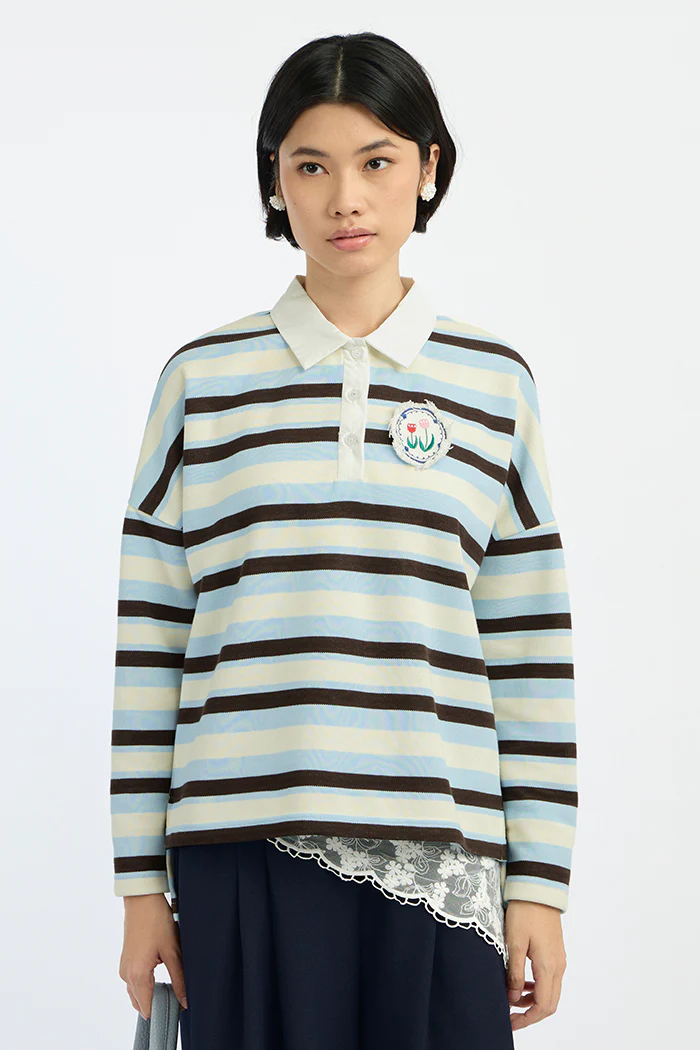 Light Blue Striped Liora