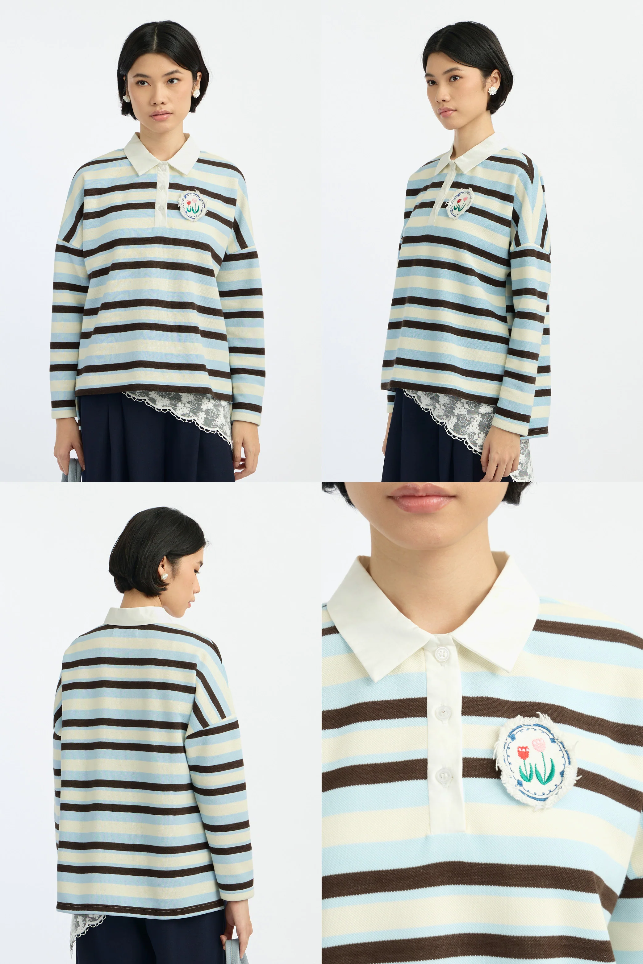Light Blue Striped Liora - Image 2