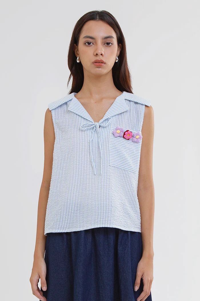 Light Blue Striped Marin