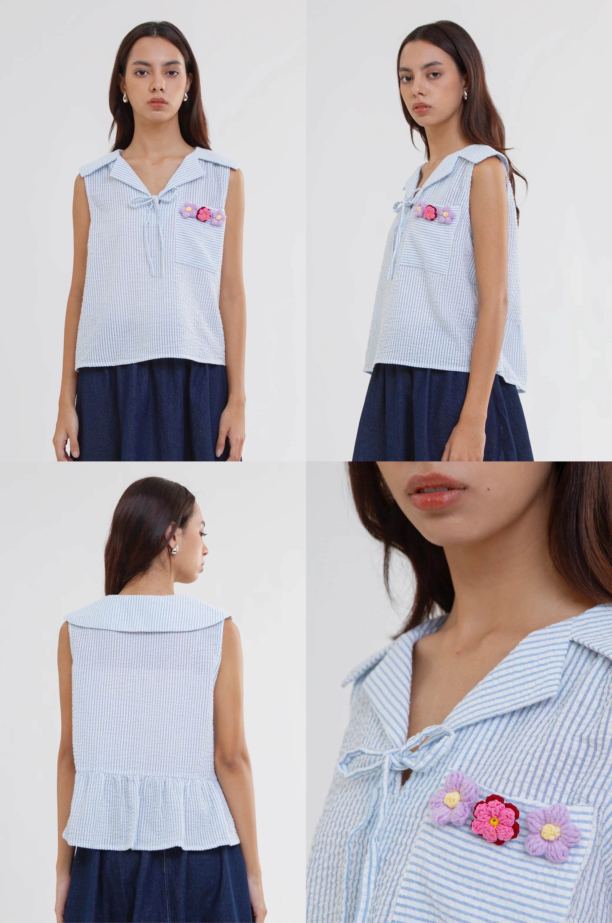 Light Blue Striped Marin - Image 2