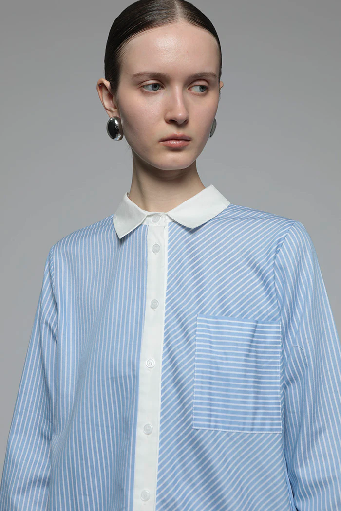 Light Blue Striped Portico - Image 5