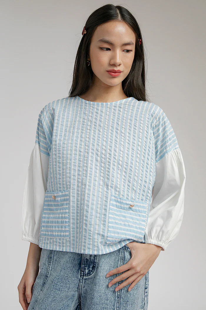Light Blue Striped Potts - Defect Sale - Image 6