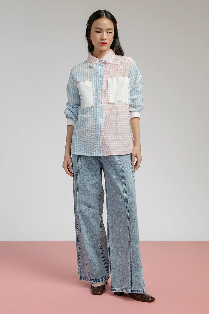 Light Blue Striped Shalamov - Defect Sale - Image 7