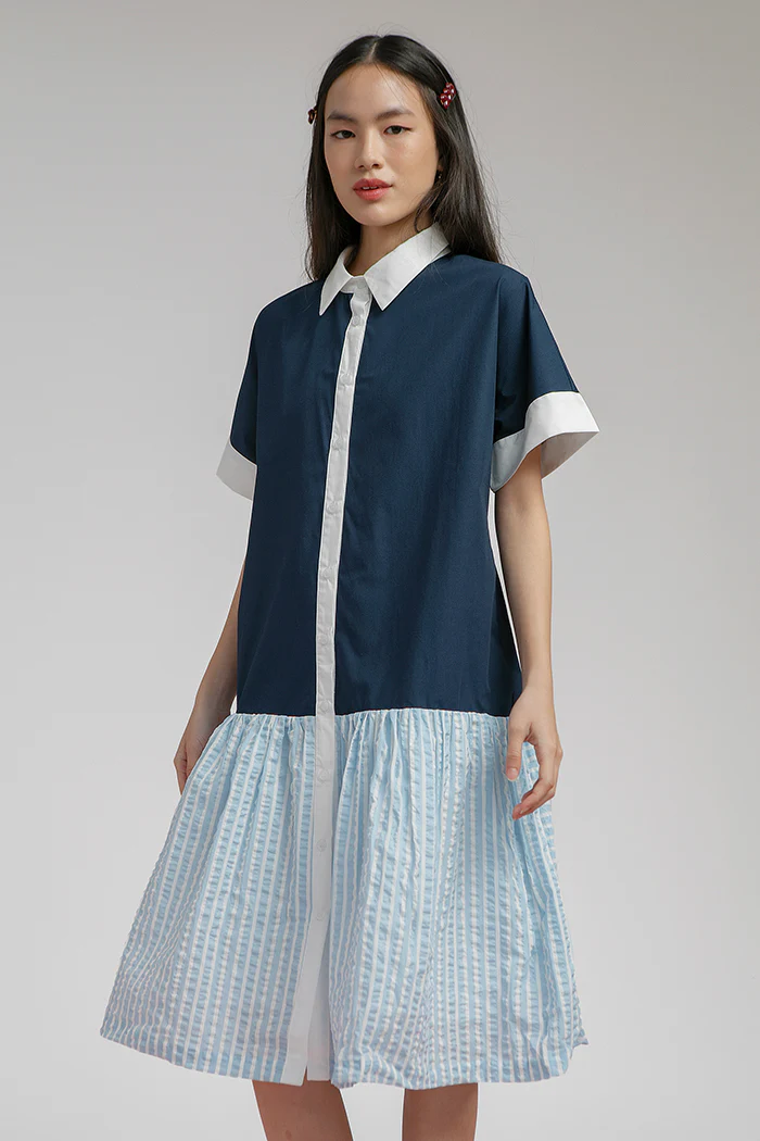 Light Blue Striped Trevino - Defect Sale - Image 3