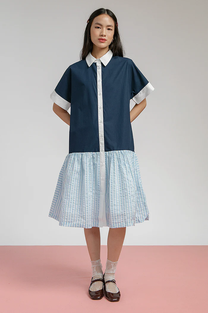 Light Blue Striped Trevino - Defect Sale - Image 6