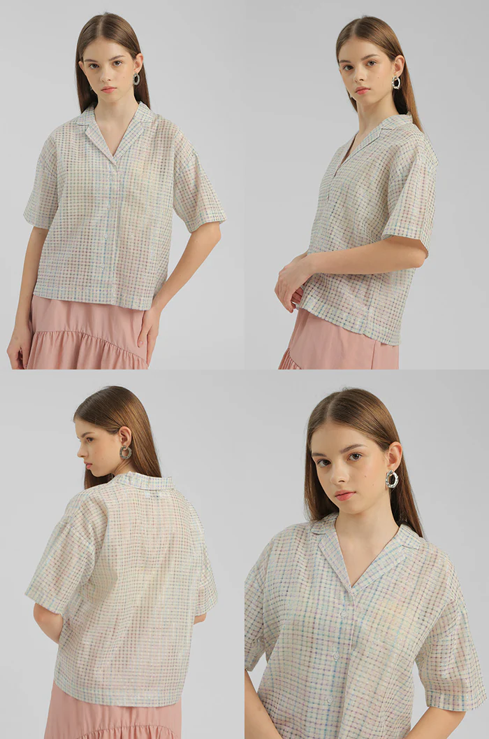 Lilac Checkered Plantier - Defect Sale - Image 2