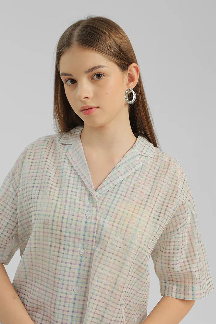 Lilac Checkered Plantier - Defect Sale - Image 6