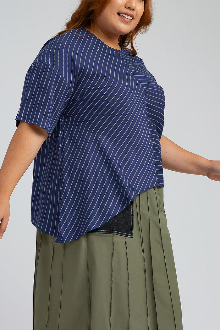 Navy Blue Striped Balint - Image 3