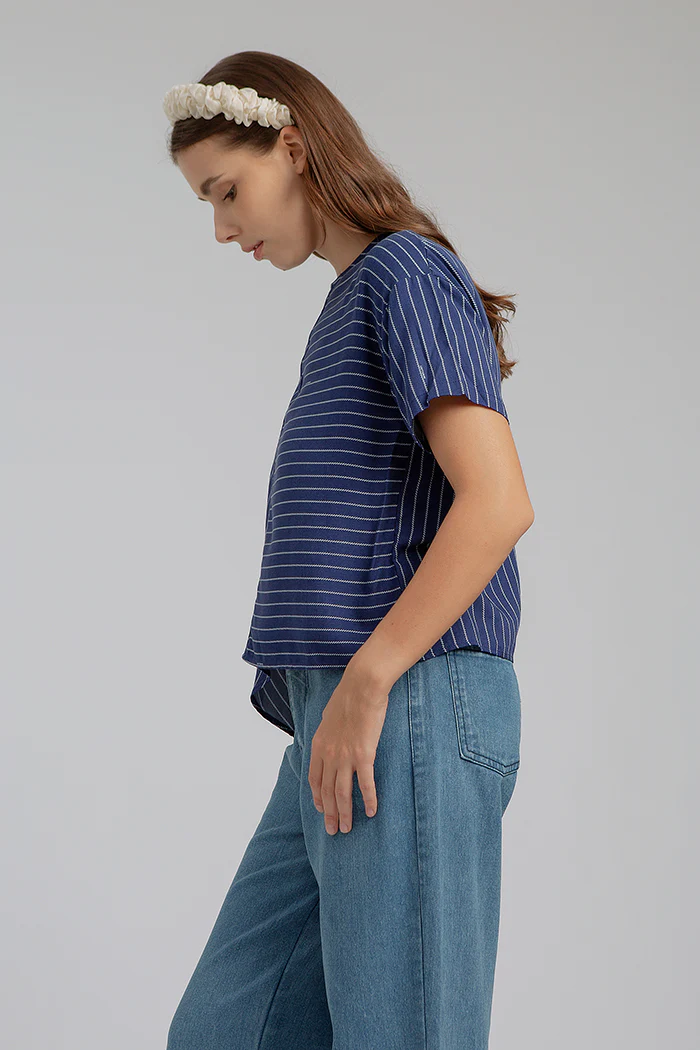 Navy Blue Striped Balint - Image 4