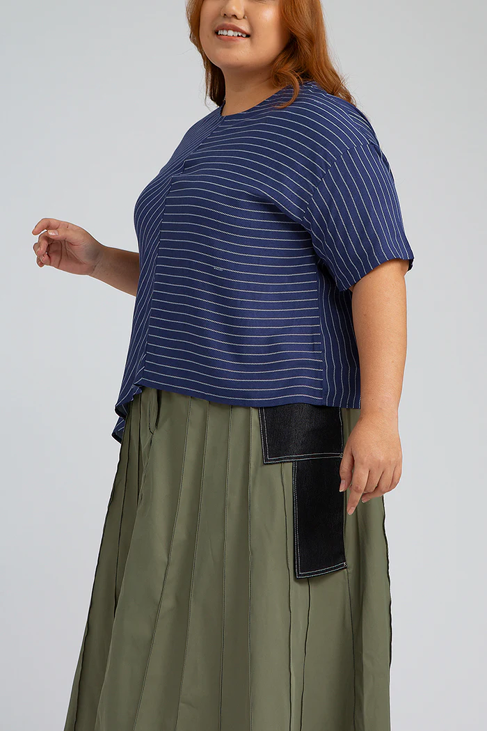 Navy Blue Striped Balint - Image 9