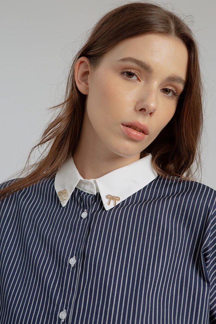 Navy Blue Striped Bineta - Image 5