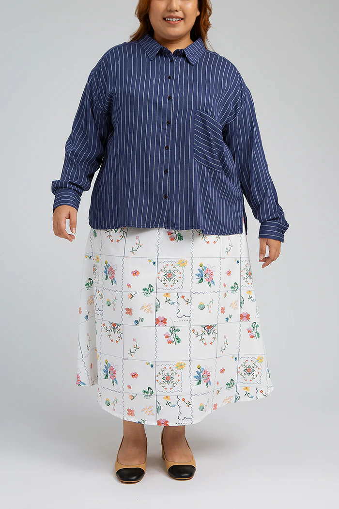 Navy Blue Striped Trucco - Defect Sale - Image 3