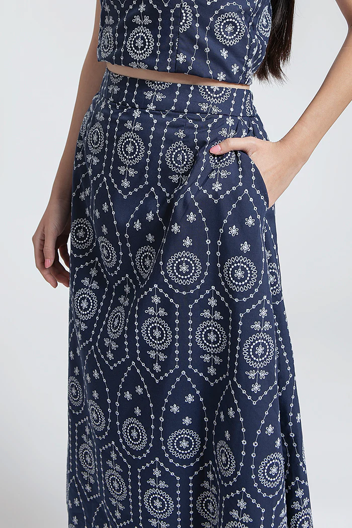 Navy Embroidered Doneli - Image 5