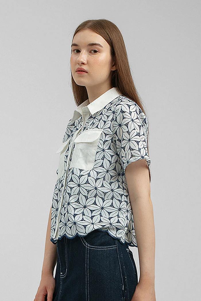 Navy Embroidered Elusi - Image 3