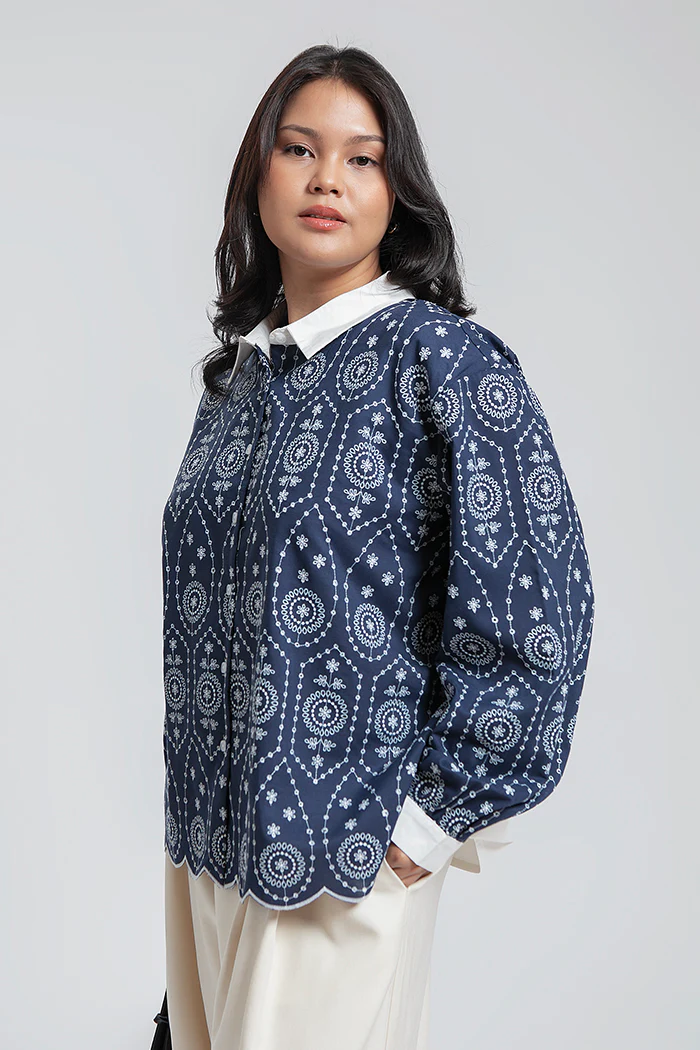 Navy Embroidered Veda - Image 3