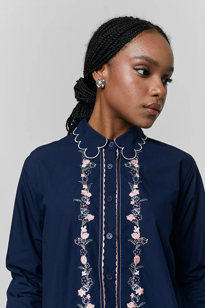Navy Embroidery Fiosa - Image 5