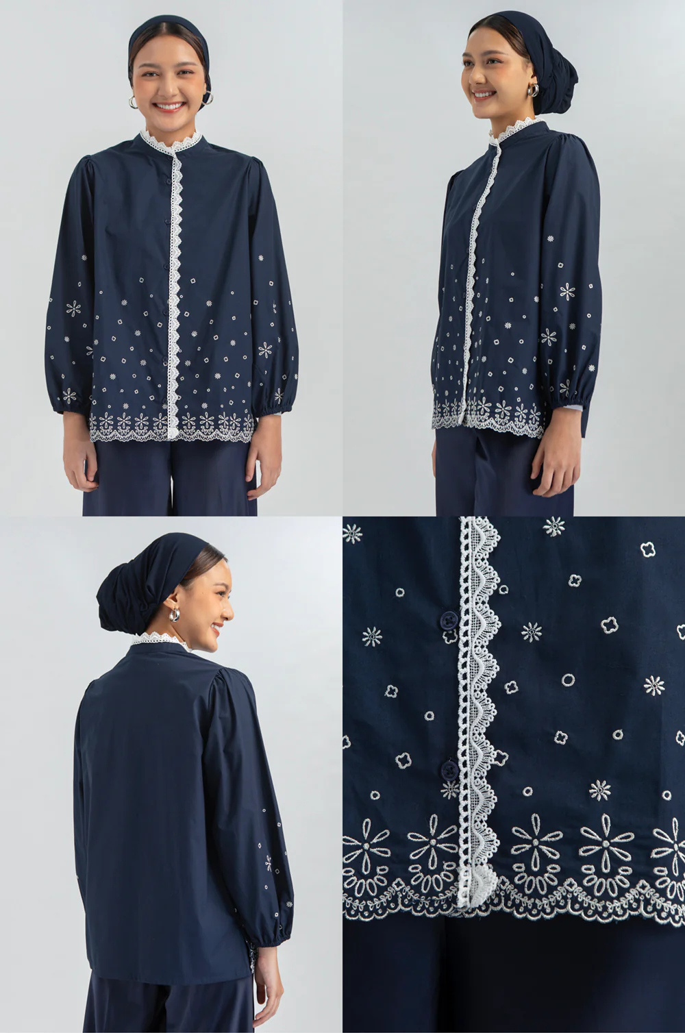 Navy Embroidery Nadra - Image 2